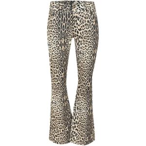 Zizo - Flynzi - Flared Broek - Veelkleurig - Dames - Luipaardprint