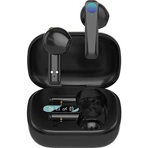 Bluetooth 5.3 draadloze hoofdtelefoon, draadloze hoofdtelefoon met geïntegreerde hifi-stereogeluid, ruisonderdrukkende hoofdtelefoon, 40 uur batterijduur, IP7 waterdicht, mini-sport led-display in de