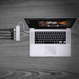 USB-C-hub  type-C-adapter naar HDMI  3 USB 3 0  draagbare aluminium USB C-dongle voor MacBook Pro 2018/2017/2016 Chromebook pixel  DELL XPS13