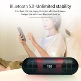 T&G TG148 draagbare stereo audio Super Bass LED lantaarn Pill draadloze Bluetooth Speaker (grijs)