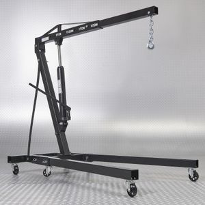 Datona® Garagekraan hydraulisch 2 ton - inklapbaar - Matzwart