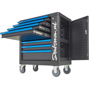 Datona® Gevulde gereedschapswagen Ultimate Plus 7 lades 5 lades gevuld - Mat Zwart