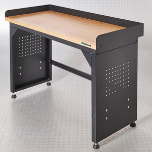 Datona® Werkbank PRO - bamboe werkblad - 150 cm - Matzwart