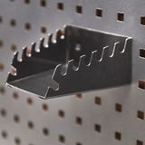 Datona® Steek- en ringsleutel houder passend op gatenbord - 4 stuks - Zwart