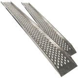 Datona® Aluminium oprijplaat met opstaande rand - 200 cm - 2 stuks