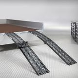 Datona® Extra verstevigde aluminium zwarte oprijplaat opklapbaar - 225 cm - 2 stuks