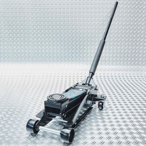 Datona® Hydraulische Autokrik - 2,5 Ton + Verrijdbare Garage Ligkar Extra Lang - Mat Zwart