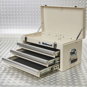 Datona® Gereedschapskist met drie lades - Wit