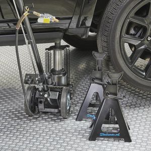 Datona® Krik 22 ton met set assteunen 6 ton - Zwart