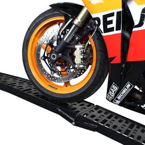 Datona® - Extra sterke zwarte oprijplaat voor motoren - 225 cm rijplaat oprijhelling rijplank