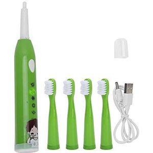 Elektrische tandenborstel in levensmiddelenkwaliteit, 3,7 V 0,5 W lithiumbatterij, Smart ABS timer voor gevoelige tanden en tandvlees tijdens de gevoelige tijd. (geelgroen)