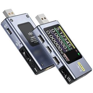 USB-tester FNB58 Digitale Voltmeter Ampèremeter TYPE-C Snellaaddetectie Meting Gereedschap Capaciteitsmeting Voltmeter Digitale Trigger LCD Spanningsmonitor (blauw)
