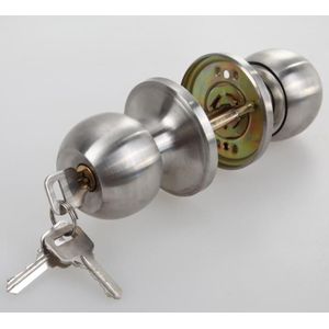 Roestvrij Staal Ronde Deurknoppen Knop Handvat Interne Ronde Deurknoppen Entree Passage Slot Met Sleutel