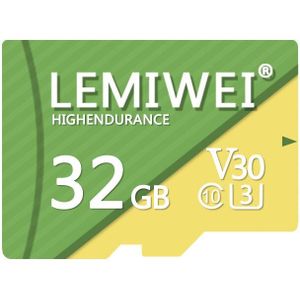 Hoge Uithoudingsvermogen Geheugenkaart 16 Gb 32 Gb 64 Gb 128 Gb V30 UHS-III C10 Lemiwei Tf Flash Card Video storage Card Voor Dvr/Dashcam
