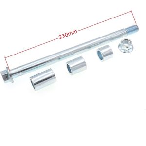 M15 220mm 15mm Voor Achter Back Wiel As Met 2 Spacers Fit Voor 70cc 90cc PIT PRO Trail dirt Bike Motorcycle