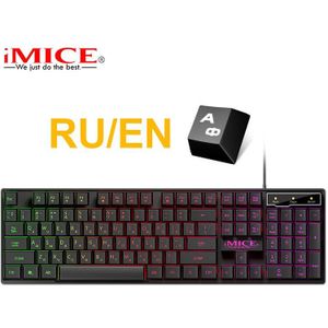 Gaming Keyboard Rgb Verlicht Toetsenbord Met Stille Gaming Muis Set Russische Toetsenbord Muis Gamer Kit Voor Computer Game Pc Laptop