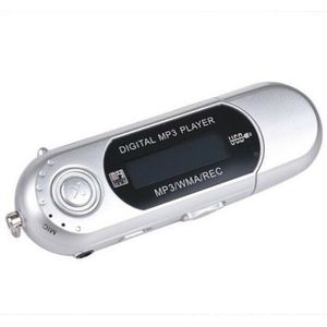 Muziekspeler, MP3-USB-stick met 3,5 Mm/1,4 Inch Koptelefoon, MP3-speler met Draagkoord, Uitbreidbaar Tot 32 GB(Blauw