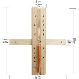 Clock Sauna-Accessory Hourglass Wood Countdown 15-Minute High-Quality