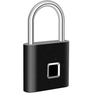 Corina Keyless Usb Opladen Vingerafdruk Slot Smart Hangslot Waterdichte Deurslot 0.2sec Unlock Draagbare Anti-Diefstal Hangslot Zink