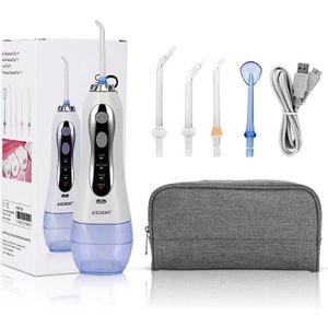 Draadloze 3 Modi Orale Jet Monddouche Draagbare Dental Water Flosser Usb Oplaadbare Water Jet Floss Tooth Pick 5 Tips 300Ml