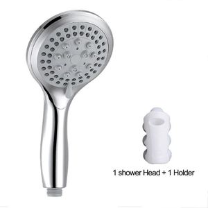 Zhangji Badkamer Douchekop 5 Modi Abs Plastic Grote Panel Ronde Chrome Regen Hoofd Water Saver Klassieke Douchekop