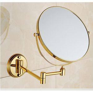 Antieke badkamer vouwen make zijdig spiegel intrekbare vouwen vergrootglas schoonheid spiegel Rose gold