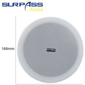 Pa Systeem 6.5Inch Coxial Plafond Luidspreker Passieve Dak Speaker Stereo Sound Frameloze Smalle Rand Shell Woofer Speaker CR620