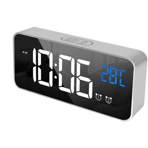 Oplaadbare Digitale Wekker Voice Control Snooze Night Modus Tafel Klok Muziek Elektronische Led Klokken Despertador Digitale
