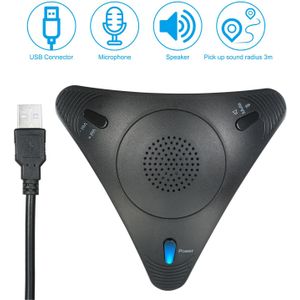 Usb Conference Omnidirectionele Desktop Computer Microfoon Voip Bedrade Microfoon Ingebouwde Luidspreker Ondersteuning Volumeregeling Mute