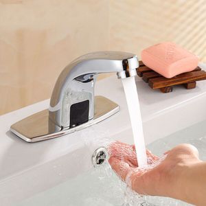Wastafel Kranen Water Tap Automatische Infrarood Sensor Kraan Deck Mount Smart Touch Handsfree Inductieve Water Tap Keuken Torneira