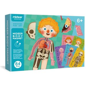 Mideer Baby Puzzel Speelgoed Magnetische Body 6Y + Spier Bot Structuur Cognitie Opknoping Board Onderwijs Creatief Speelgoed Voor Kinderen