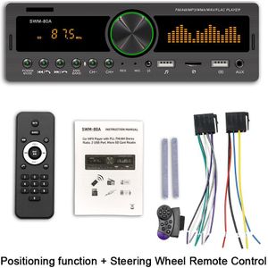 Bluetooth Autoradio 1 Din Handsfree Stereo Aux-ingang Receiver Auto Locator Led Digitale Display MP3 Multimedia Speler Auto Radio
