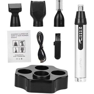 4 In 1 Elektrische Neus Tondeuse Kit Mannen Baard Scheerapparaat Scheerapparaat Usb Oplaadbare Oor Haar Wenkbrauw Trimmer Gezichtsverzorging grooming Set 31