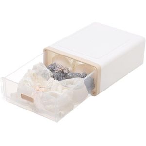 Uklay Sokken Organizer met deksel, 30 cel ondergoed lade organizer opvouwbare kast opbergdoos voor stropdassen, lingerie, sokken - grijs