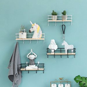 Sleutelhouder Voor Aan De Muur Met Huisdecoratie, Wandrek Van Hout Voor Sleutelplank Organizer Met 7 Sleutelhaken Rustieke Wandorganizer Met Legplank Wit