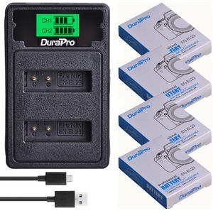 Durapro 1850Mah EN-EL23 EL23 Batterij + Lcd Usb Charger Met Type C Poort Voor Nikon Coolpix P900, p610, P600,B700,S810c Camera
