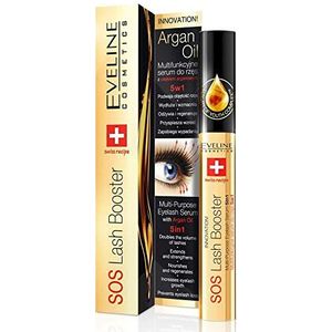Eveline Cosmetics SOS Wimperserum voor wimperverlenging, 10 ml, verdikt en regenereert, snelle groei, verdubbelt de dichtheid, met arganolie, dermatologisch getest