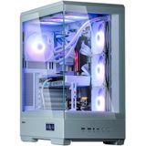 Zalman - P50 DS ATX Behuizing - Wit - Getemperd Glas - Panoramisch Zicht