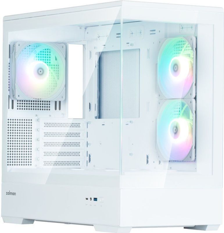 Zalman - P30 V2 - micro-ATX Behuizing - Wit - Tempered Glass - Panoramisch Uitzicht