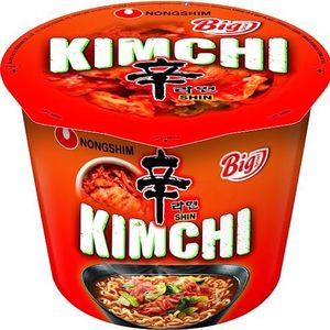 Nong Shim Kimchi Ramyun Big Bowl Instant noedels – Koreaanse Ramen soep – snelle bereiding – 1 verpakking à 112 g