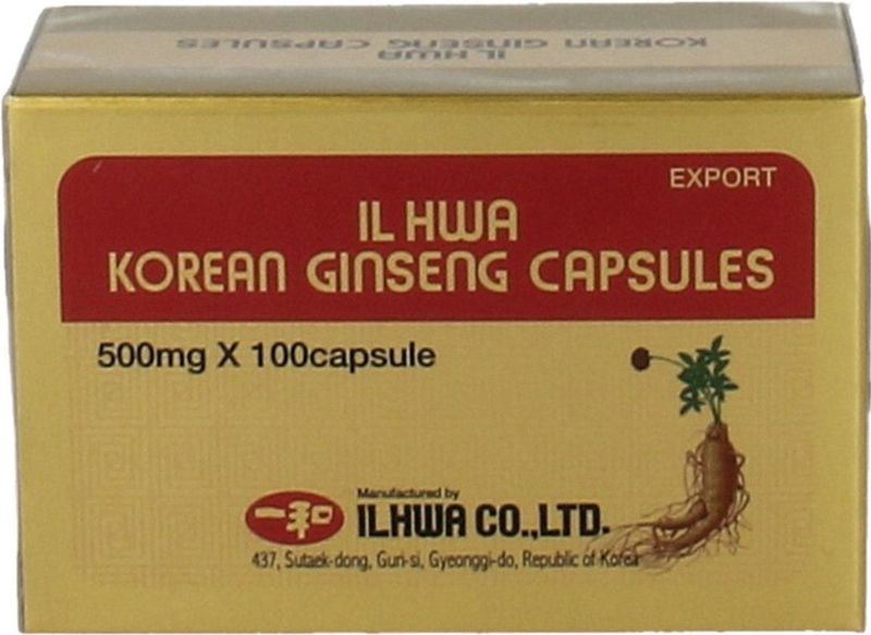 IL Hwa Ginseng Poeder 500mg 100 cap