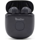 Oneder W16 TWS Bluetooth 5.0 Draadloze Bluetooth-oortelefoon met oplaadbox  ondersteuning HD Call & LED Display Battery(Zwart)