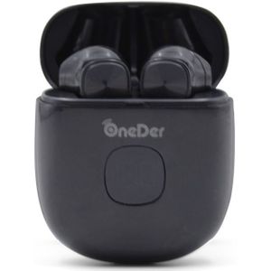 Oneder W16 TWS Bluetooth 5.0 Draadloze Bluetooth-oortelefoon met oplaadbox  ondersteuning HD Call & LED Display Battery(Zwart)