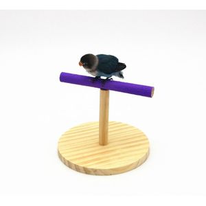 Creatieve houten parrot bird frosted stand speelgoed  grootte: klein (mat)