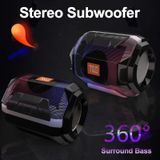 T&G TG162 LED stereo draagbare Bluetooth speaker mini draadloze luidspreker subwoofer(grijs)