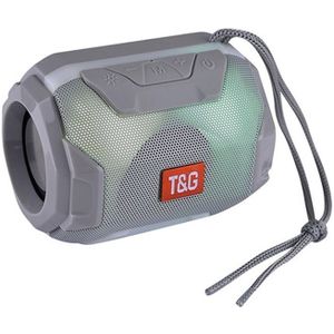 T&G TG162 LED stereo draagbare Bluetooth speaker mini draadloze luidspreker subwoofer(grijs)