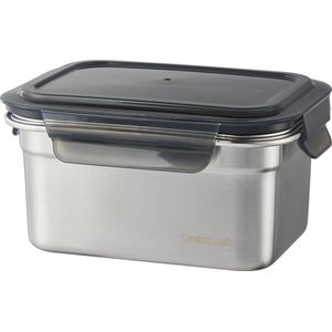 Lock&Lock RVS Lunchbox - RVS Broodtrommel - Lunchtrommel - Vershoudbakje - Bewaardoos met deksel - Vershouddoos - 1 liter - Lekvrij - BPA vrij - Stapelbaar - Duurzaam - Volwassenen en Kinderen - LocknLock