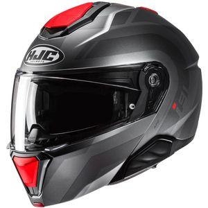 HJC - i91 Arven - Systeemhelm - Zwart Rood