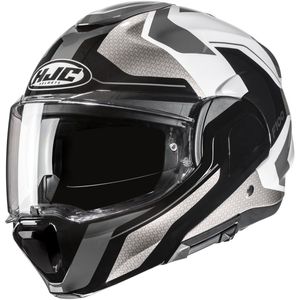 HJC - F100 Bios - Systeemhelm - Grijs Zilver - Veiligheidskenmerken