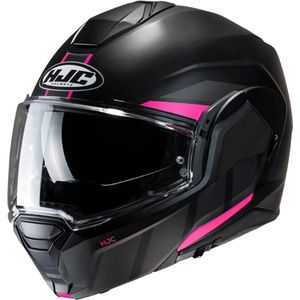 HJC - I100 Beis - Systeemhelm - Zwart Roze - Adventure/Touring